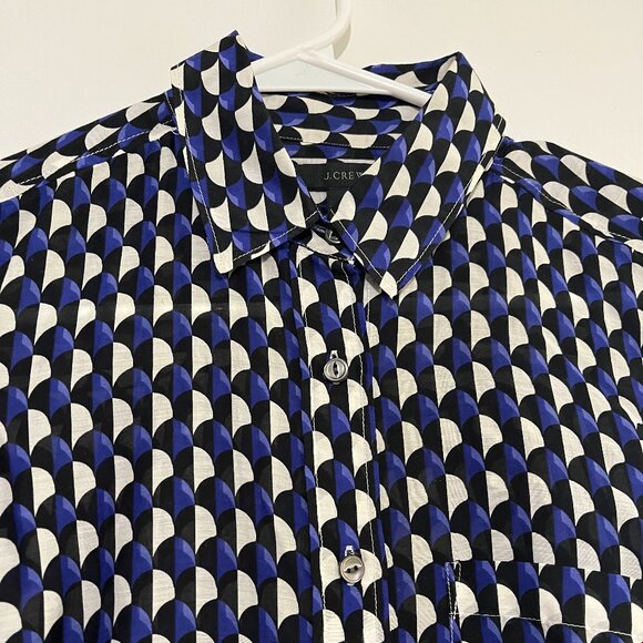 J.Crew Silk/Cotton Shirt Size 0 - Picture 4 of 10